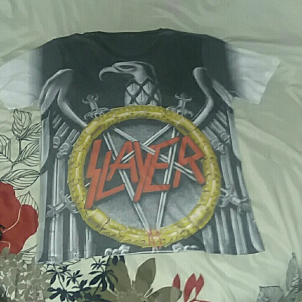 Slayer screen print full cover band logo